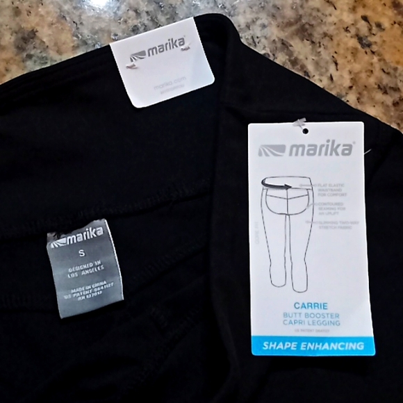 MARIKA CARRIE BUTT BOOSTER CAPRI LEGGINGS. Core Fit. Black. NWT. Small. - Picture 5 of 10
